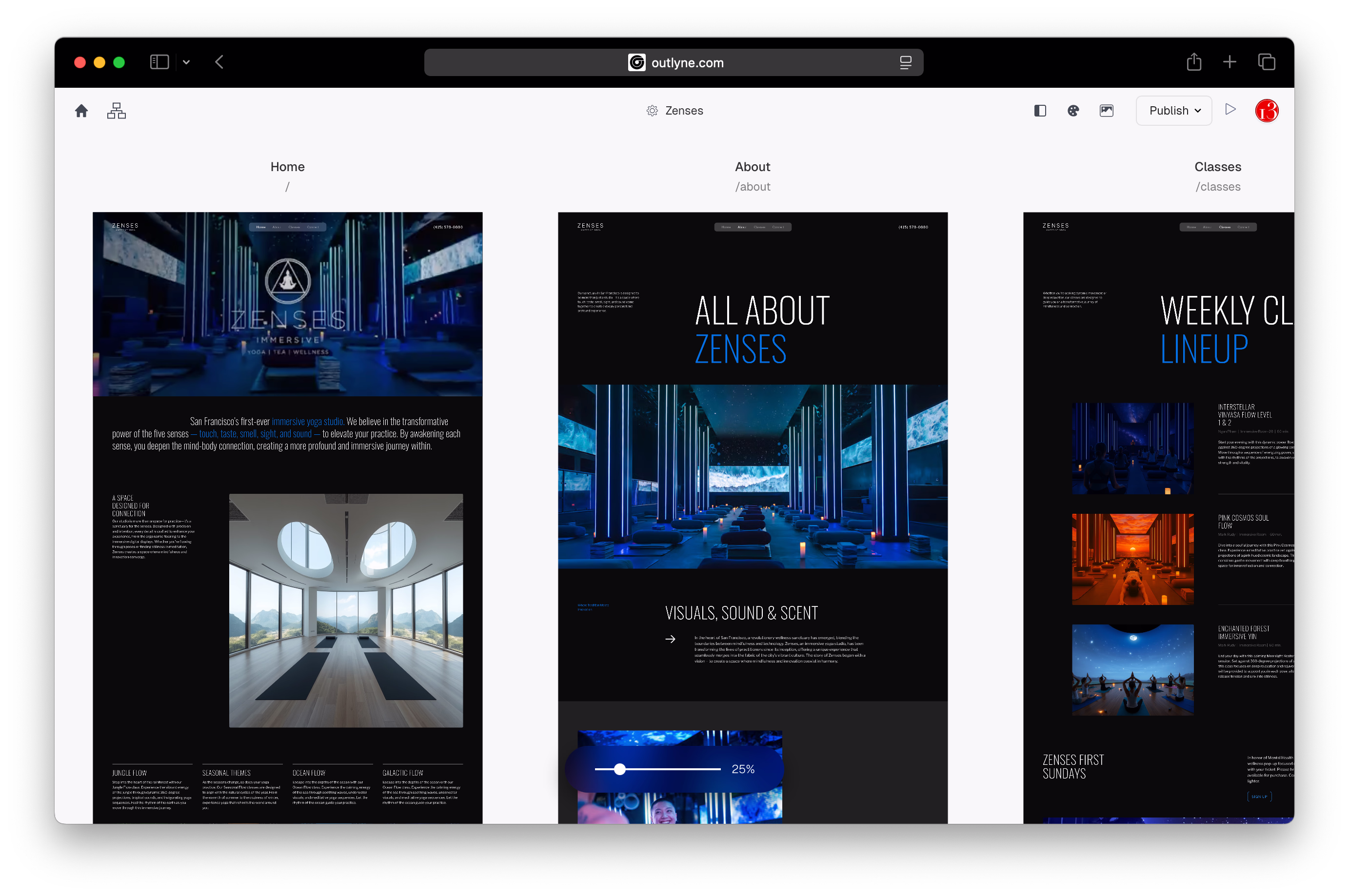 Outlyne Design UI Screenshot